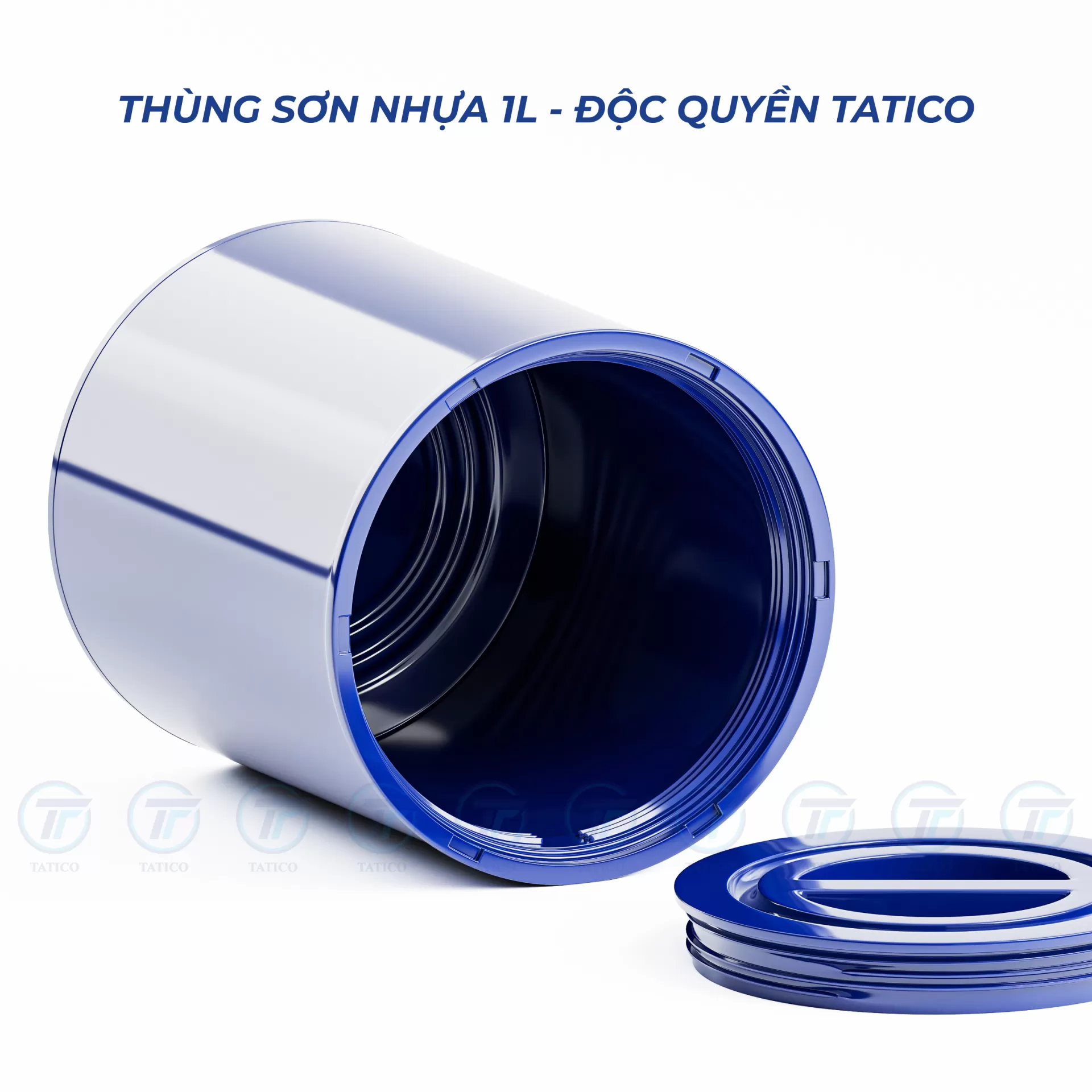 Vỏ thùng sơn nhựa 1L (mẫu độc quyền Tatico)